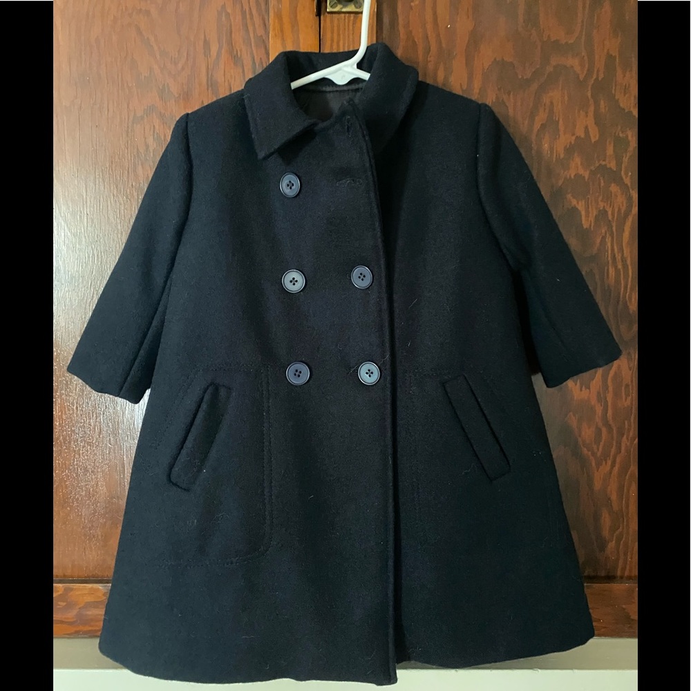 Isabel Garretón Navy Wool Coat (Toddler)
